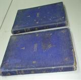 100 - Books on Civil War, Vol. 1 &  Vol. 2 - Painted 1895 - Drawings of Before, during and After the Civil War, List of Soldiers and their State, Reasonable ware for its age, 17in. X 12in.

