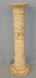 135 - 19th Century Italian Marble Pedestal 43in. T, 12.25in. Diameter top with Repair