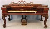 125 - Chickering Victorian Rosewood Square Grand Piano with  Heavily Carved Legs, needs Some String Repair