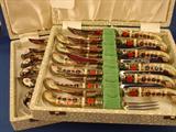 048 - Royal Crown Derby Cased Set of 12 Knives & Forks