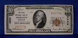 300 - Ten Dollar Bill on The First National Bank of Aberdeen, Ms. Series of 1929 - signed by Eugene Sykes