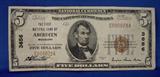302 - Five Dollar Bill on The First National Bank of Aberdeen, MS, Serues if 1929 - signed by Eugene Sykes