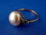 311 - Large Pearl in 18 cr. Gold Mounting, very old, Could have belonged to Mrs. Sykes mother-in-law