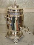 173 - Victorian Silver Plate Coffee Pot with Spigot 17 in. T.