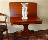 142 - Empire Mahogany Game Table 42 in. W. X 29 in. T with 42 in. sq. Top