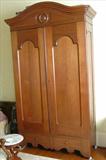 258 - Circa 1880 Victorian Walnut Wardrobe with Arched Top 7 ft. 10 in. X 54 in. W. X 19 in. D.