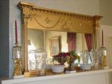 208 - Three-Section Federal Over Mantle Mirror 56 in. W. X 35 in. T.