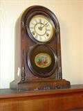 273 - Figure Eight Victorian Rosewood Mantle Clock