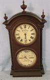 13 - Rosewood Victorian Fashion Calendar Clock, 31in. Tall, 15in. Wide
