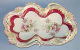 43 - Unsigned R.S. Prussia Porcelain Center bowl, 13in. Long