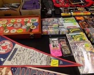 BASEBALL COLLECTIBLES AND COMIC BOOKS