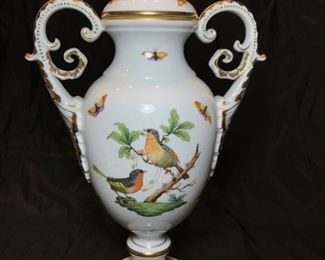Herend Rothschild Bird Handled Urn