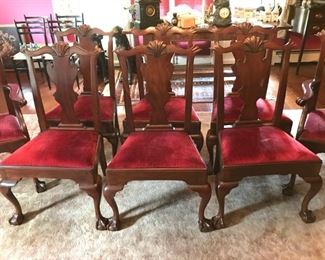 8 Henkel Harris Mahogany Chippendale Dining Chairs