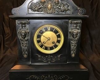 Antique Slate Mantle Clock