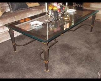 Very large iron based coffee table
