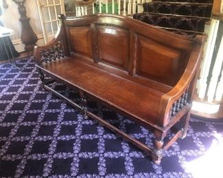 Beautiful antique solid wood bench