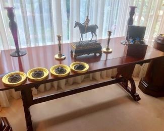 Adjustable drafting table and fine decorative accessories