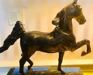 Listed artist Bronze horse