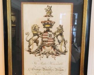 One of three hand colored prints