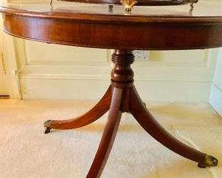 Up close of center hall table