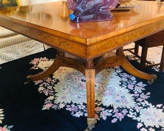 Up close of finally detailed square table