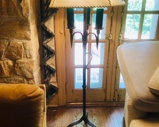 Pair of iron floor lamps great quality