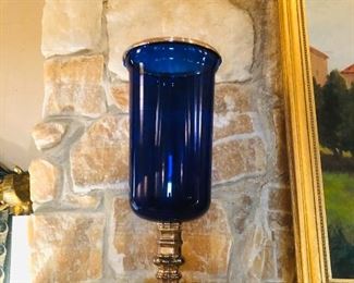 Ralph Lerann cobalt candlestick holders