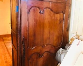 Beautiful antique oak French armoire