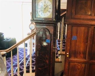 Great burled wood grandfathers clock