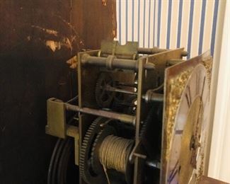 Works of antique grandmother clock