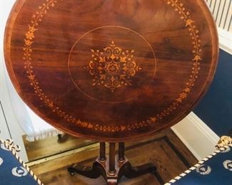 Detail of Italian inlaid table