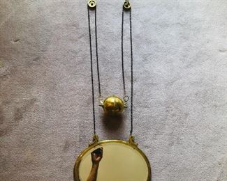 Adjustable antique brass mirror