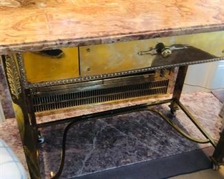 Detail of brass vanity