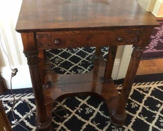 Rosewood one drawer stand with matching mirror great quality