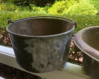 Some cool antique copper and brass pots