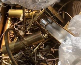 Brass overhead painting lights