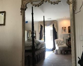 Huge silver gilt mirror