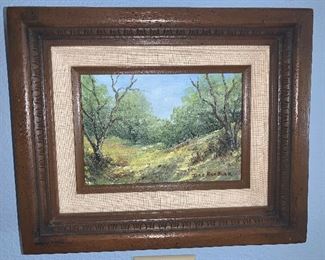 Inez Roebuck oil painting, framed dimensions: 10.5”L x 8.75”H