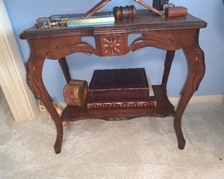 Graebel wooden carved occasional table 