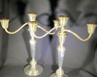 Newport silverplate candelabras