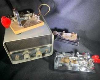 Hallicrafters T.O. Keyer and Vibroplex vibrokeyers