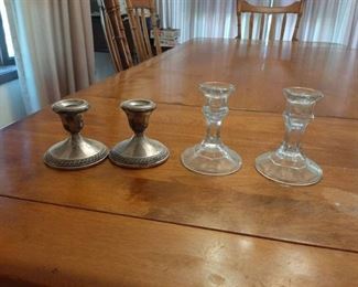 2 Pair Candlesticks - 1 is Marked Weighted Sterling