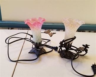 two flower lamps