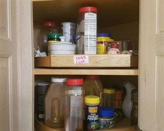 catch all lot of spices (all on 2 lazy Susan shelves)