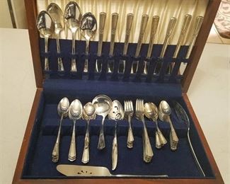 plated silverware, service for 8