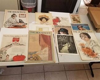 lot of vintage catalogs and ads