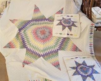 quilt with two shams 86x98 inches