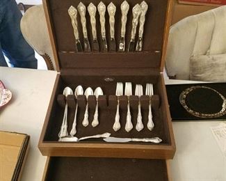 plated flatware service for 8