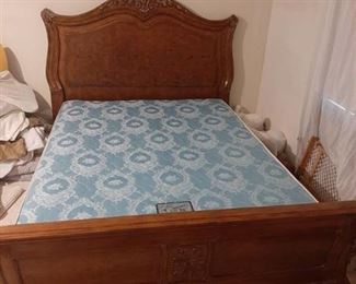 Queen Size Bed with Mattress Set - Upstairs