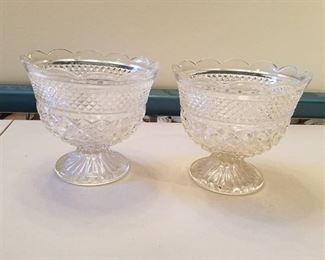 two glass bowls